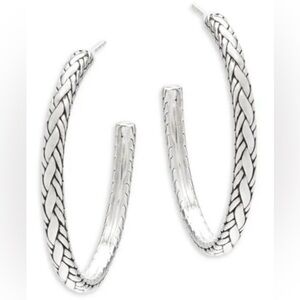 John Hardy Silver Hoop Earrings